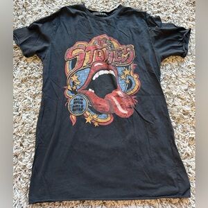 Bershka Vintage Black Rolling Stones Graphic Tee